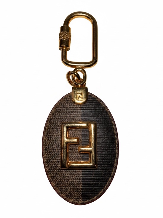 Fendi Accessories - Fendi Forever FF Logo Leather Bag Charm and Key Ring